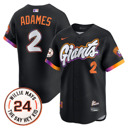 Men's San Francisco Giants 2026 Willie Mays Patch Vapor Premier Limited Jersey - All Stitched