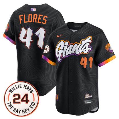Men's San Francisco Giants 2026 Willie Mays Patch Vapor Premier Limited Jersey - All Stitched