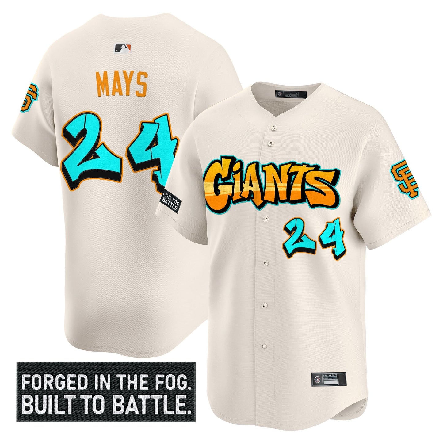 Men's San Francisco Giants 'Graffiti Fog City Drop' Vapor Premier Limited Jersey - All Stitched