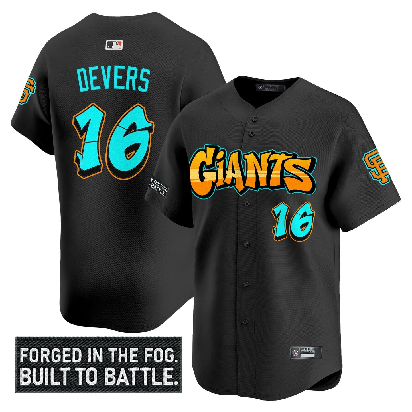 Men's San Francisco Giants 'Graffiti Fog City Drop' Vapor Premier Limited Jersey - All Stitched