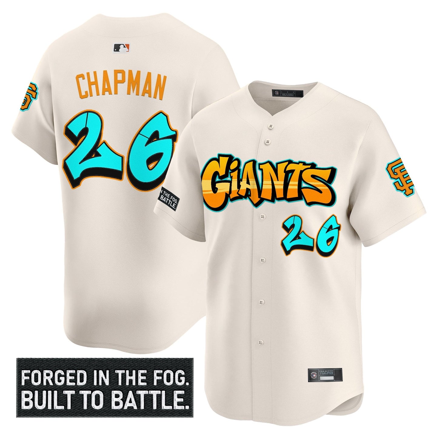 Men's San Francisco Giants 'Graffiti Fog City Drop' Vapor Premier Limited Jersey - All Stitched