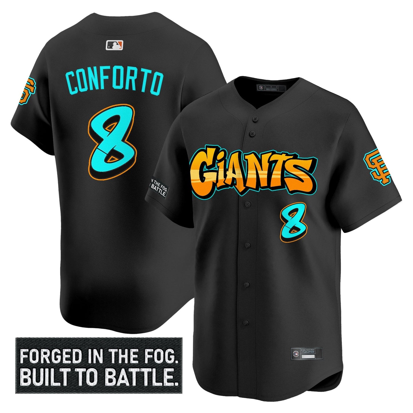 Men's San Francisco Giants 'Graffiti Fog City Drop' Vapor Premier Limited Jersey - All Stitched