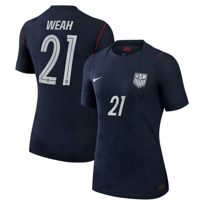 Timothy Weah USMNT Women's 2026 Away Match Jersey - Blue