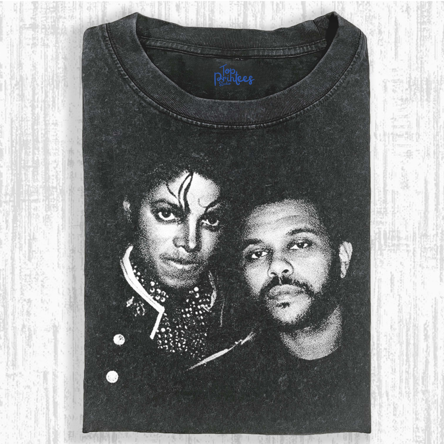 Chris Brown and Michael Jackson Vintage Washed Graphic T-shirt