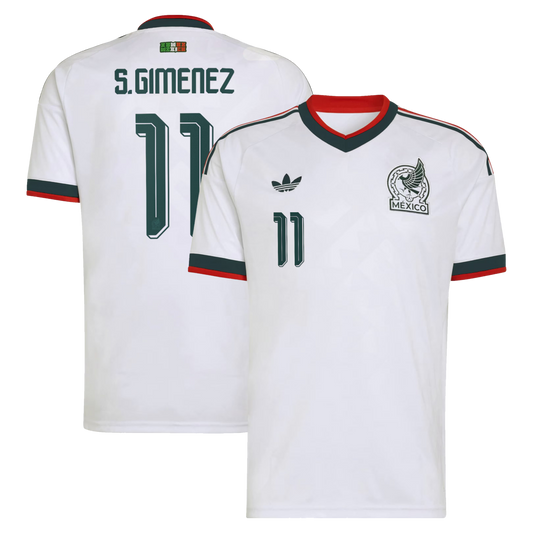 Santiago Gimenez Mexico National Team 2026  Away Replica Jersey - White