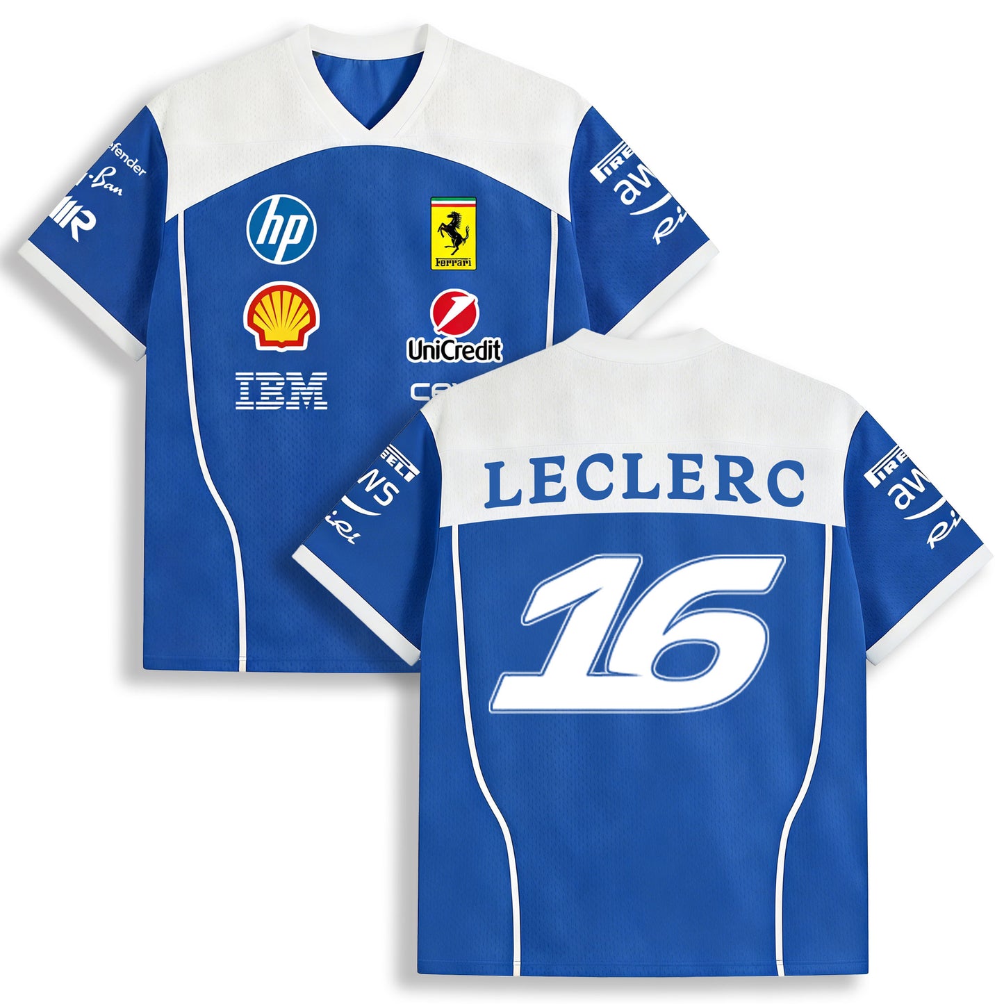 Charles Leclerc 16 Ferrari F1 Monza Limited Edition Blue Mesh Jersey