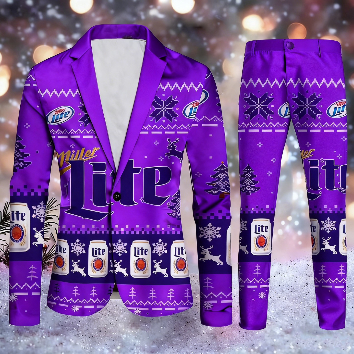 Topprinttees®Men Christmas Jacket & Pants Suit 95a6