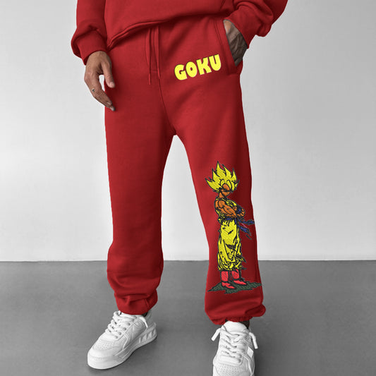 Unisex Anime Print  Sweatpants Casual Pants