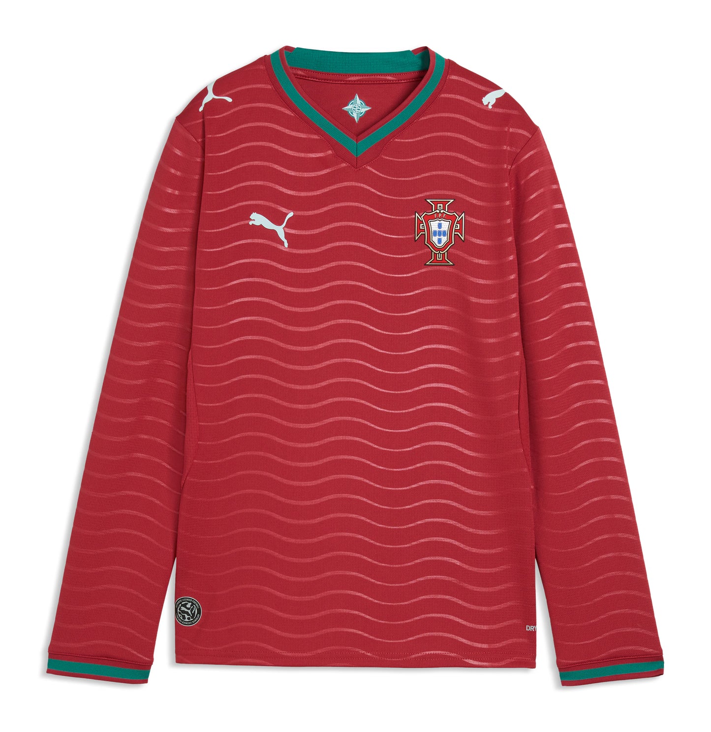 Portugal National Team Youth 2026 Home Replica Long Sleeve Jersey - Red