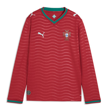Portugal National Team Youth 2026 Home Replica Long Sleeve Jersey - Red