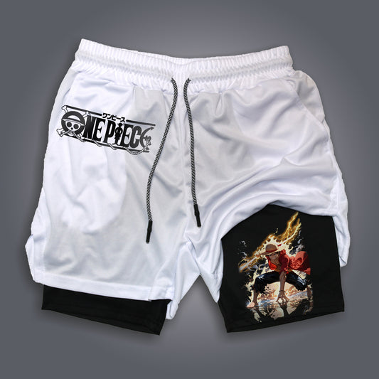 Unisex Anime Print Drawstring  Shorts
