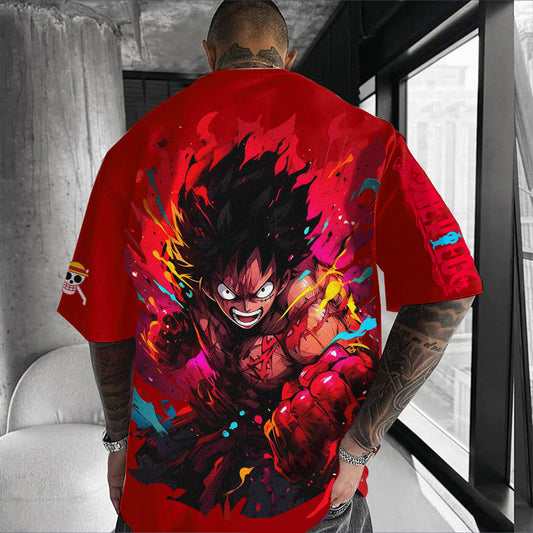 Unisex Anime Inspired Vintage T-Shirt丨