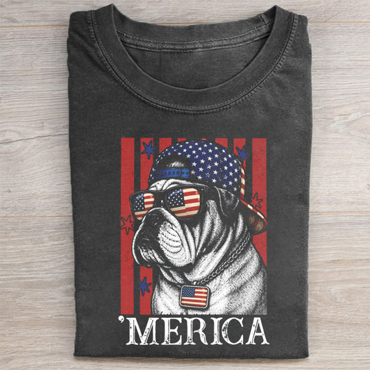 Merica Bulldog T-shirt