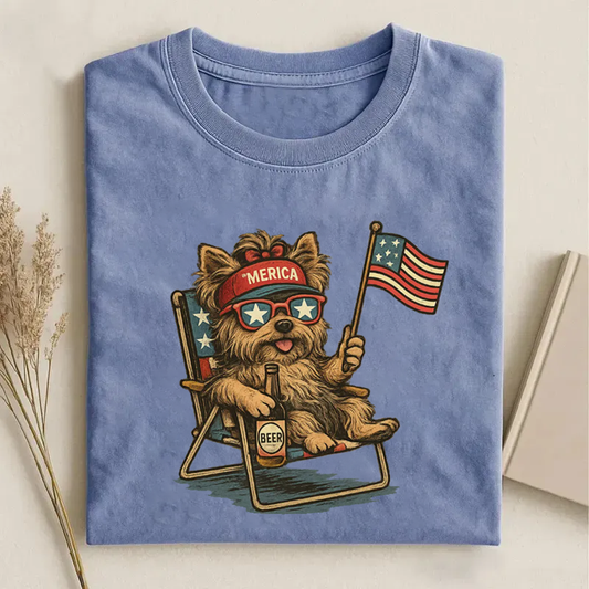 Yorkie Patriotic T-shirt