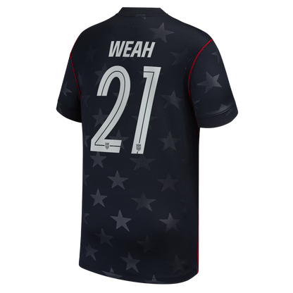 Timothy Weah USMNT Youth 2026 Away Stadium Replica Jersey - Blue