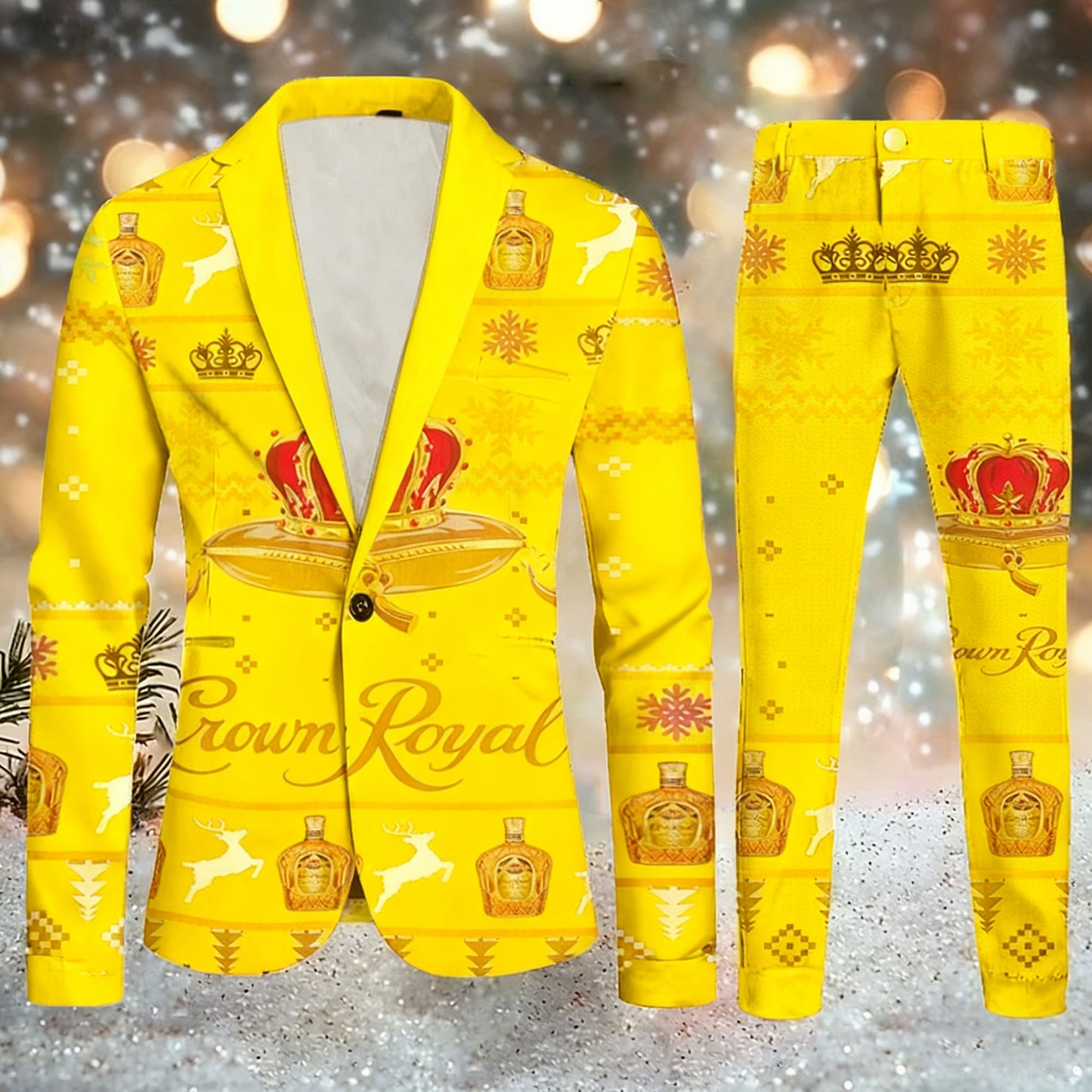 Topprinttees®Men Christmas Jacket & Pants Suit d347