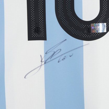 Lionel Messi Argentina National Team Autographed Fanatics Authentic Light Blue/White 50th Anniversary Jersey