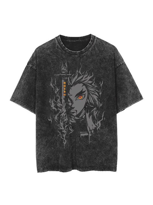 Rengoku 'Purgatory' Vintage Tee - Demon Slayer