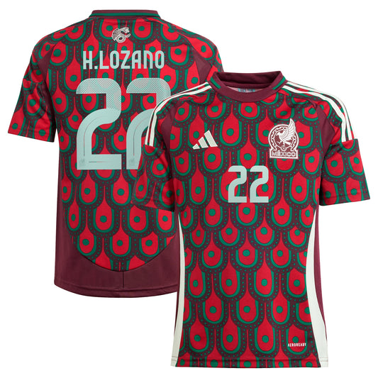 Hirving Lozano Mexico National Team Youth 2024 Home Replica Player Jersey - Green