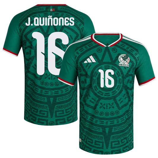 Julián Quiñones Mexico National Team 2026  Home On-Field Jersey - Green
