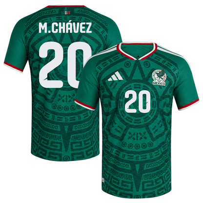 Mateo Chávez Mexico National Team 2026  Home On-Field Jersey - Green