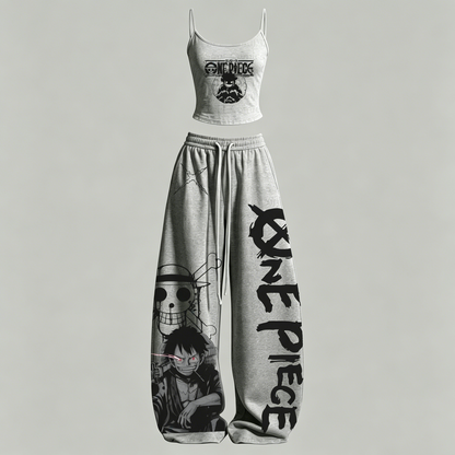 One Piece Top & Elasticated Trousers Two-Piece Set