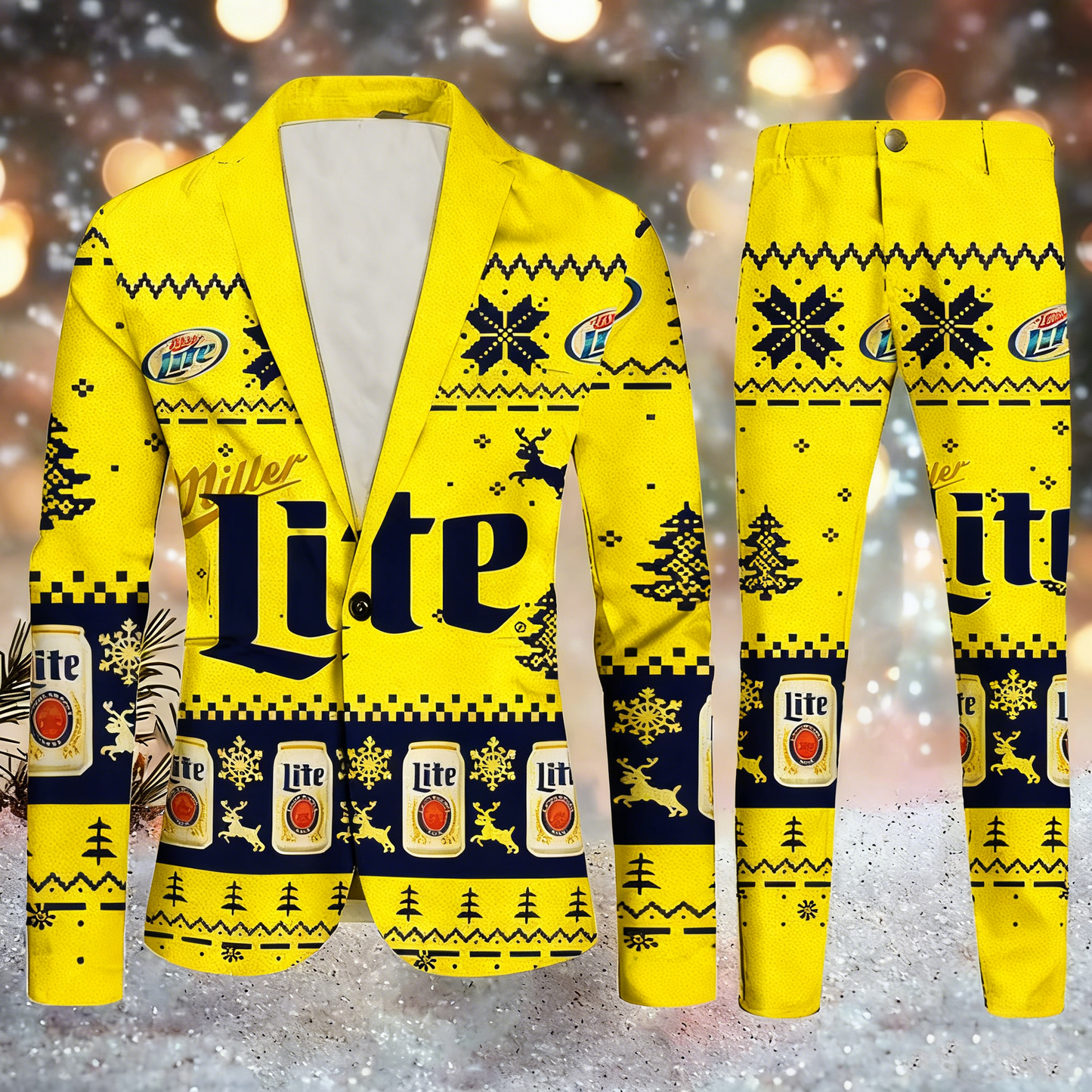 Topprinttees®Men Christmas Jacket & Pants Suit 95a6