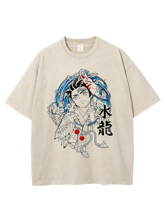 Masked Art Vintage Tee - Demon Slayer