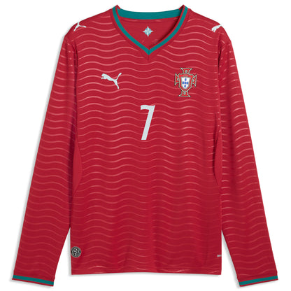 Cristiano Ronaldo Portugal National Team 2026 Home Replica Long Sleeve Jersey - Red