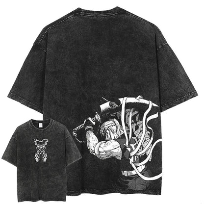 Vintage Washed Tee丨Demon Slayer