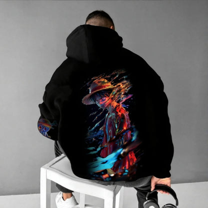 Unisex Anime Graphic Streetwear Vintage Hoodie
