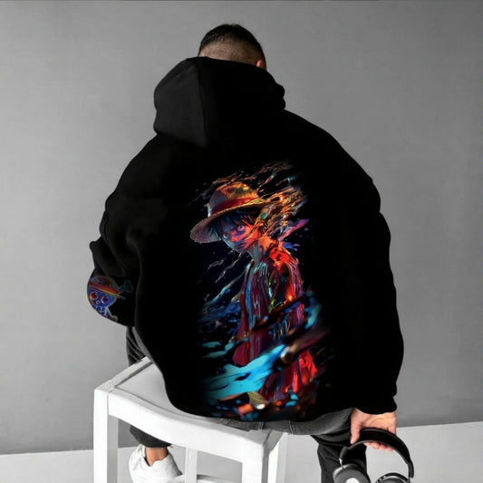 Unisex Anime Graphic Streetwear Vintage Hoodie