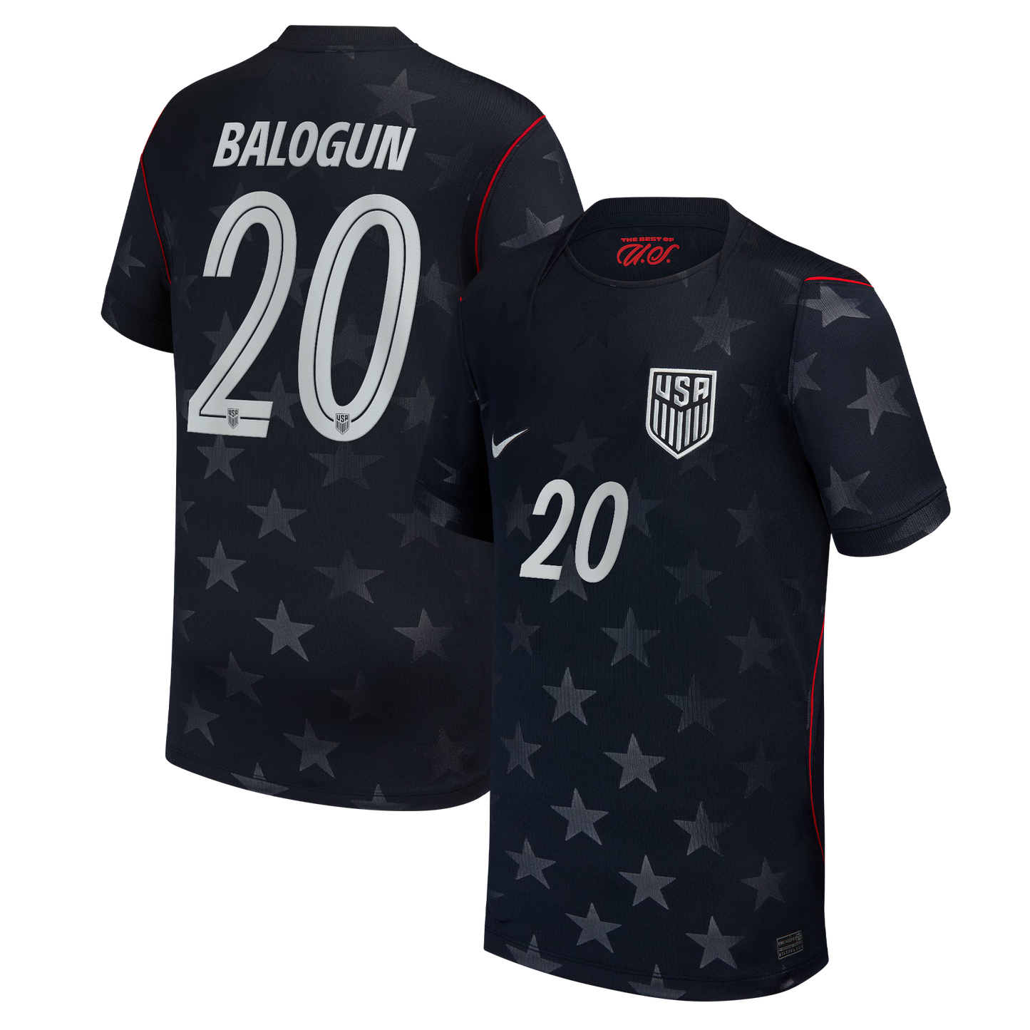 Folarin Balogun USMNT Youth 2026 Away Stadium Replica Jersey - Blue