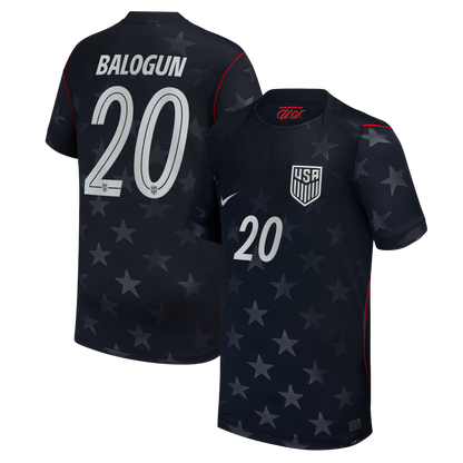 Folarin Balogun USMNT Youth 2026 Away Stadium Replica Jersey - Blue