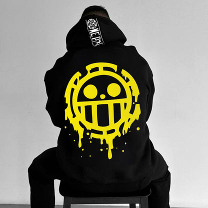 Oversize "anime Print" Print Hoodie