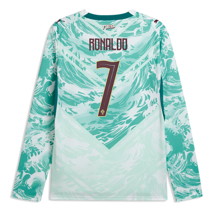 Cristiano Ronaldo Portugal National Team 2026 Away Replica Long Sleeve Jersey - White