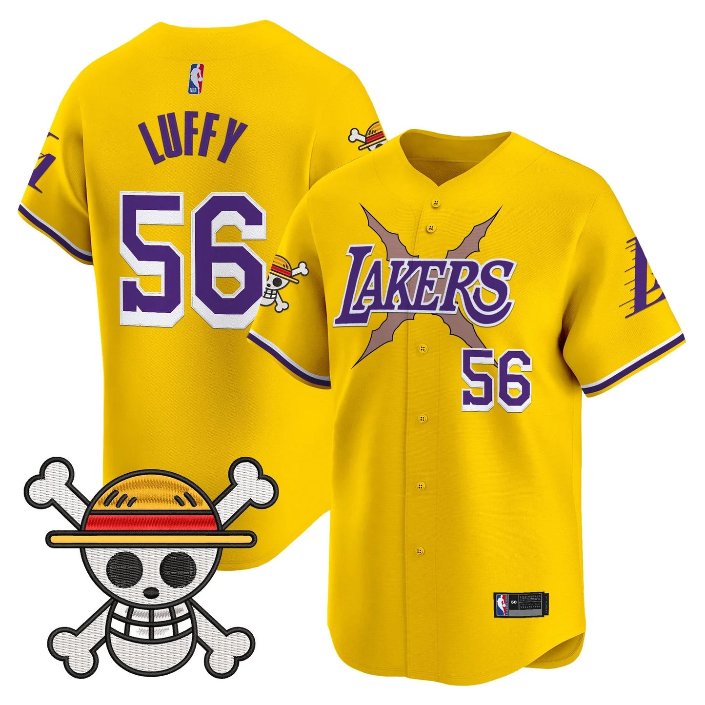 Men's Los Angeles Lakers x One Piece Vapor Premier Limited Jersey - Stitched