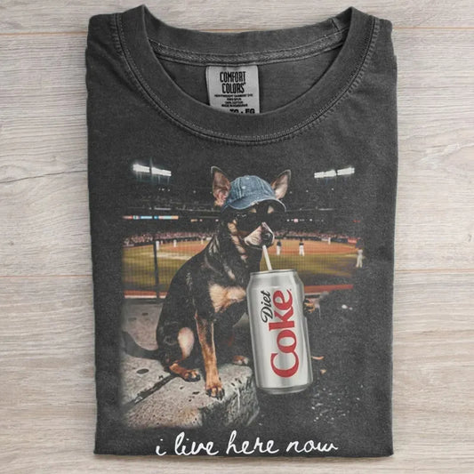 I Live Here Now Meme Chihuahua T-shirt