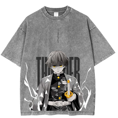 Zenitsu Demon Slayer Unisex Washed T-Shirt