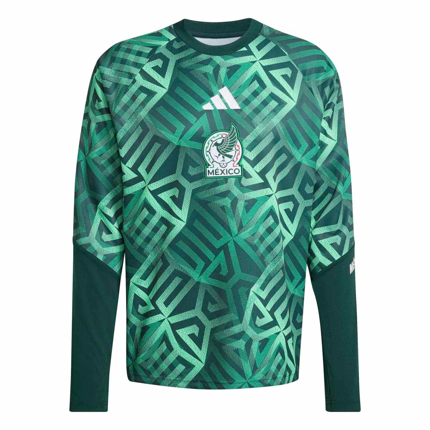 Mexico National Team 2026 Long Sleeve Pre-Match Top - Green
