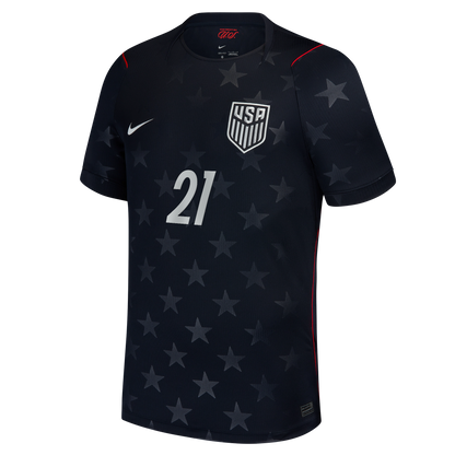 Timothy Weah USMNT 2026 Away Stadium Replica Jersey - Blue