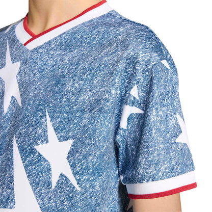 Youth  USA 1994 Denim Graphic Fashion Jersey - Blue