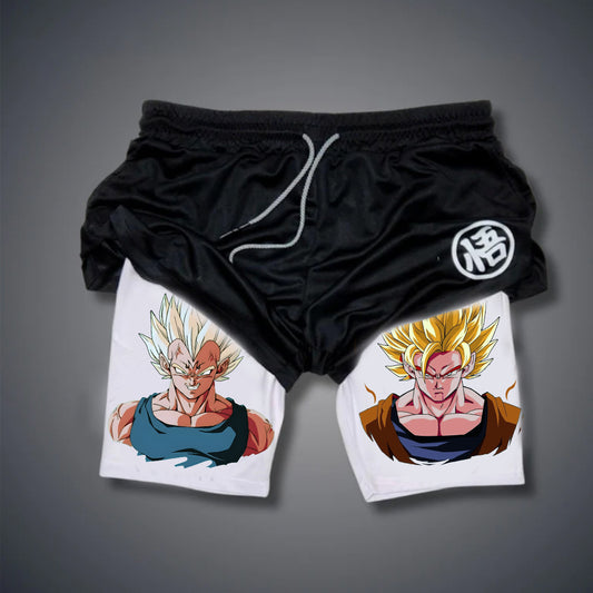 Casual Anime Print Gym Shorts