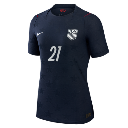 Timothy Weah USMNT Women's 2026 Away Match Jersey - Blue