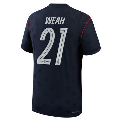 Timothy Weah USMNT 2026 Away Match Jersey - Blue