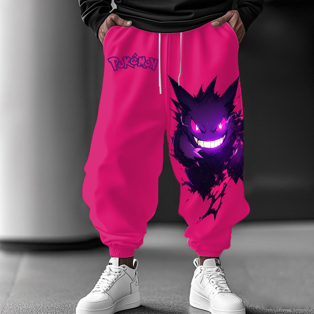 Pokémon print casual trousers