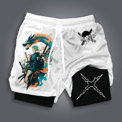 Unisex Anime Print Drawstring Dragon Ball Shorts
