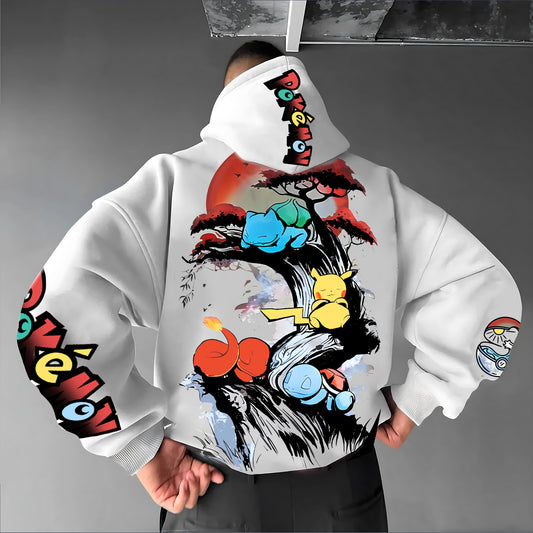 Pokémon Unisex Anime Graphic Streetwear Vintage Hoodie
