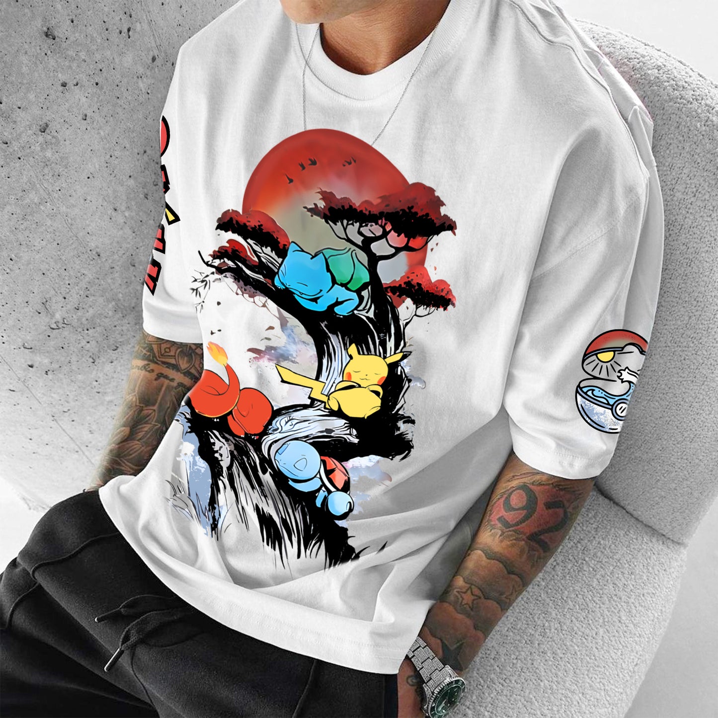 Pokémon Unisex Anime Inspired Vintage T-Shirt