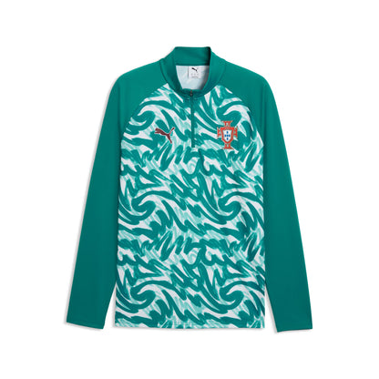 Portugal National Team Pre-Match Quarter-Zip Top - Green
